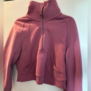 Pink lululemon cropped hoodie
